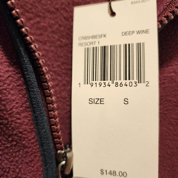 MICHAEL KORS Mens Fleece Zip Up Jacket NWT Size Small - Picture 2 of 3